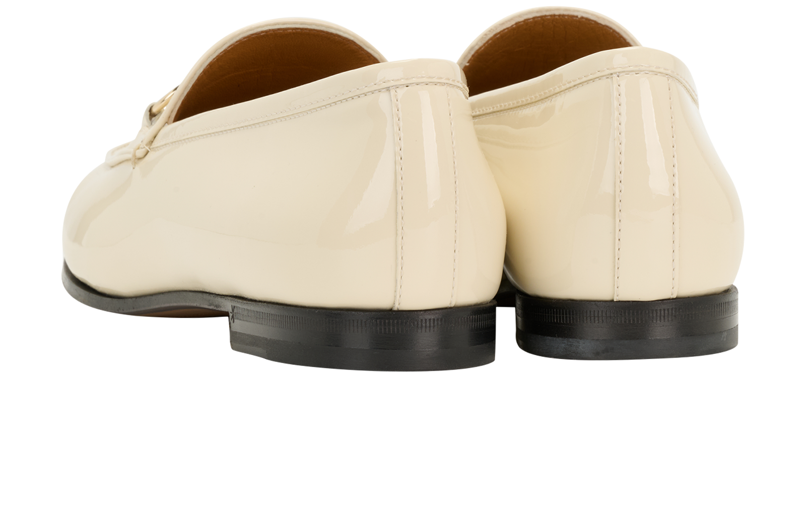 Gucci Jordaan Loafers, &pound;350, Shoes, Cream, Patent Leather, Back view