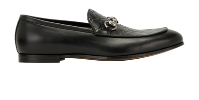 Gucci GG Monogram Horsebit Loafers, &pound;350, Shoes, Black, Leather, Front view