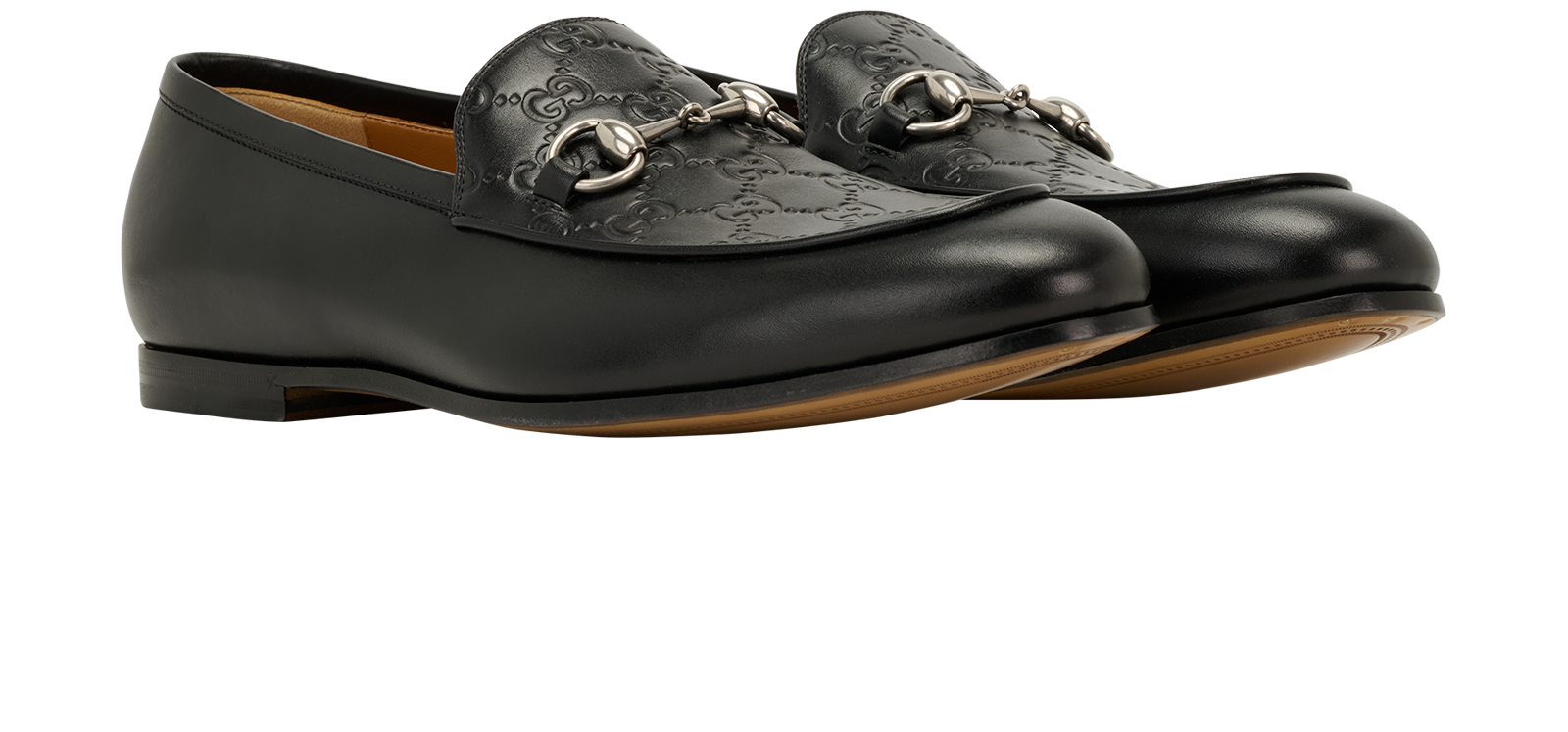 Gucci GG Monogram Horsebit Loafers, &pound;350, Shoes, Black, Leather, Side view