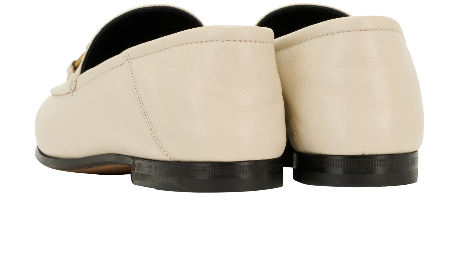 Gucci Brixton Horsebit Loafers, &pound;250, Shoes, Cream, Leather, Back view