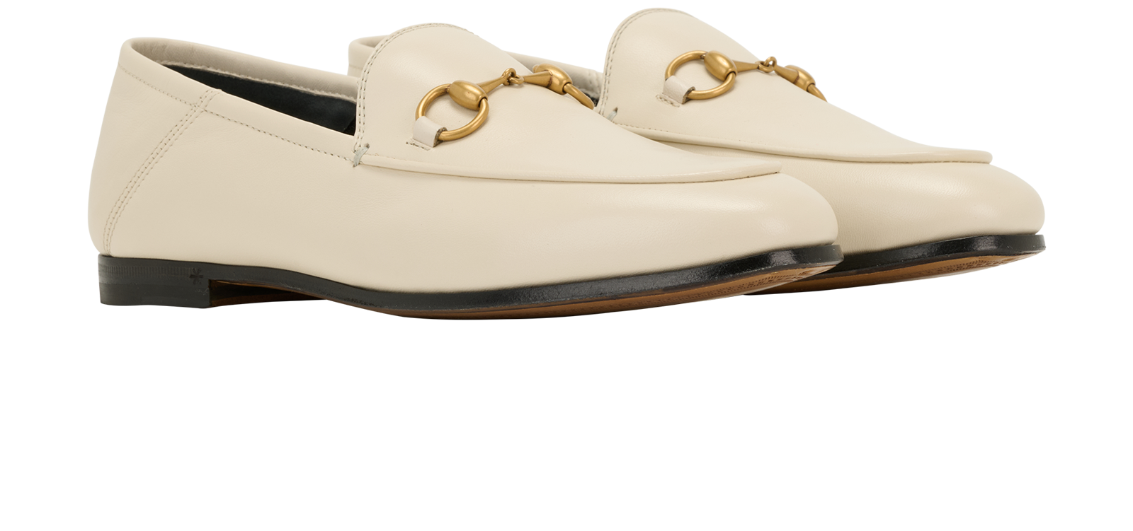 Gucci Brixton Horsebit Loafers, &pound;250, Shoes, Cream, Leather, Side view