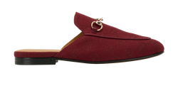 Gucci GG Princetown Mules, Leather/Fabric, Burgundy, UK4,B/DB, 3*