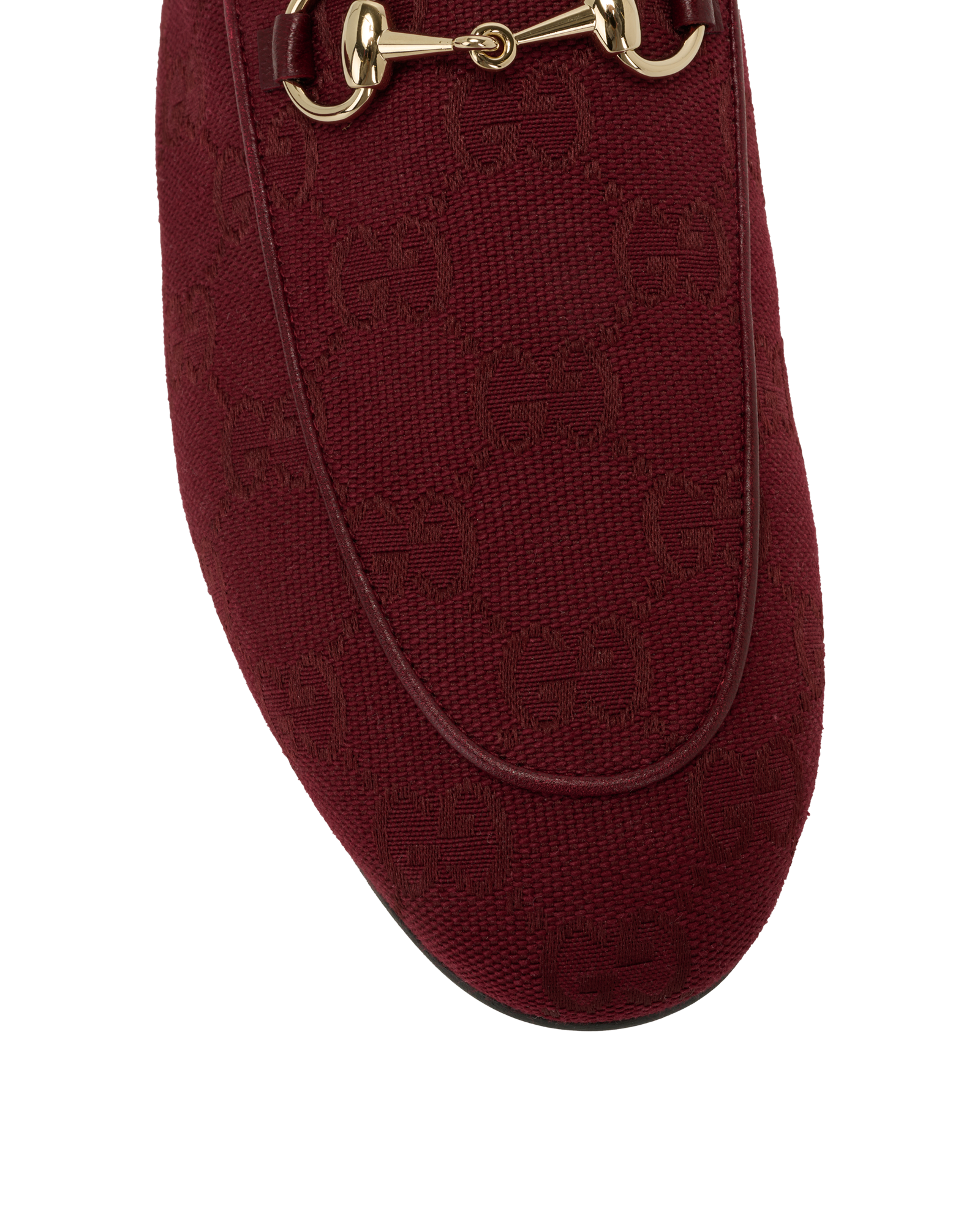 Gucci GG Princetown Mules, &pound;275, Shoes, Burgundy, Fabric/Leather, Other view