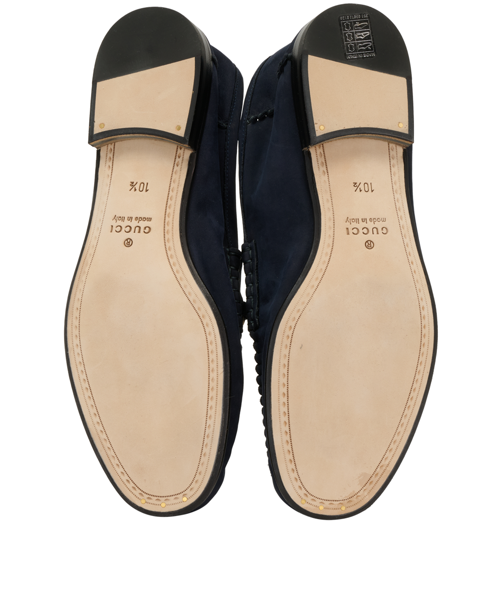 Gucci Horsebit Whipstitch Loafers, &pound;350, Shoes, Blue, Suede, Top view