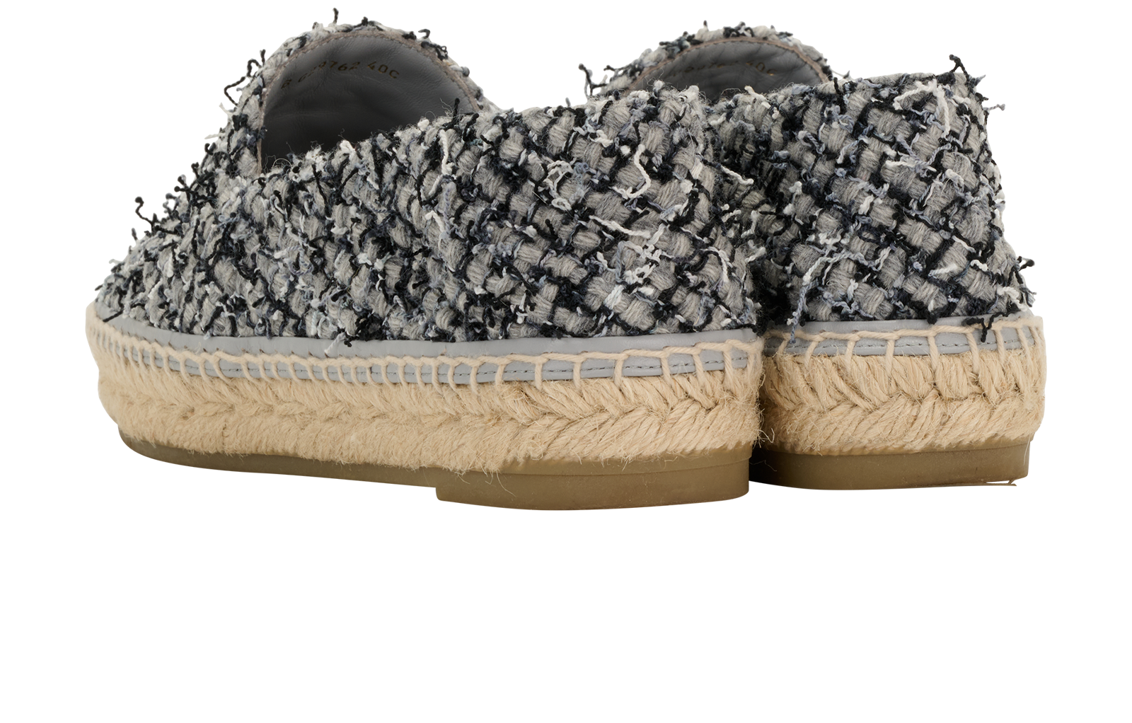 Chanel Espadrilles, &pound;450, Shoes, Grey, Tweed, Back view