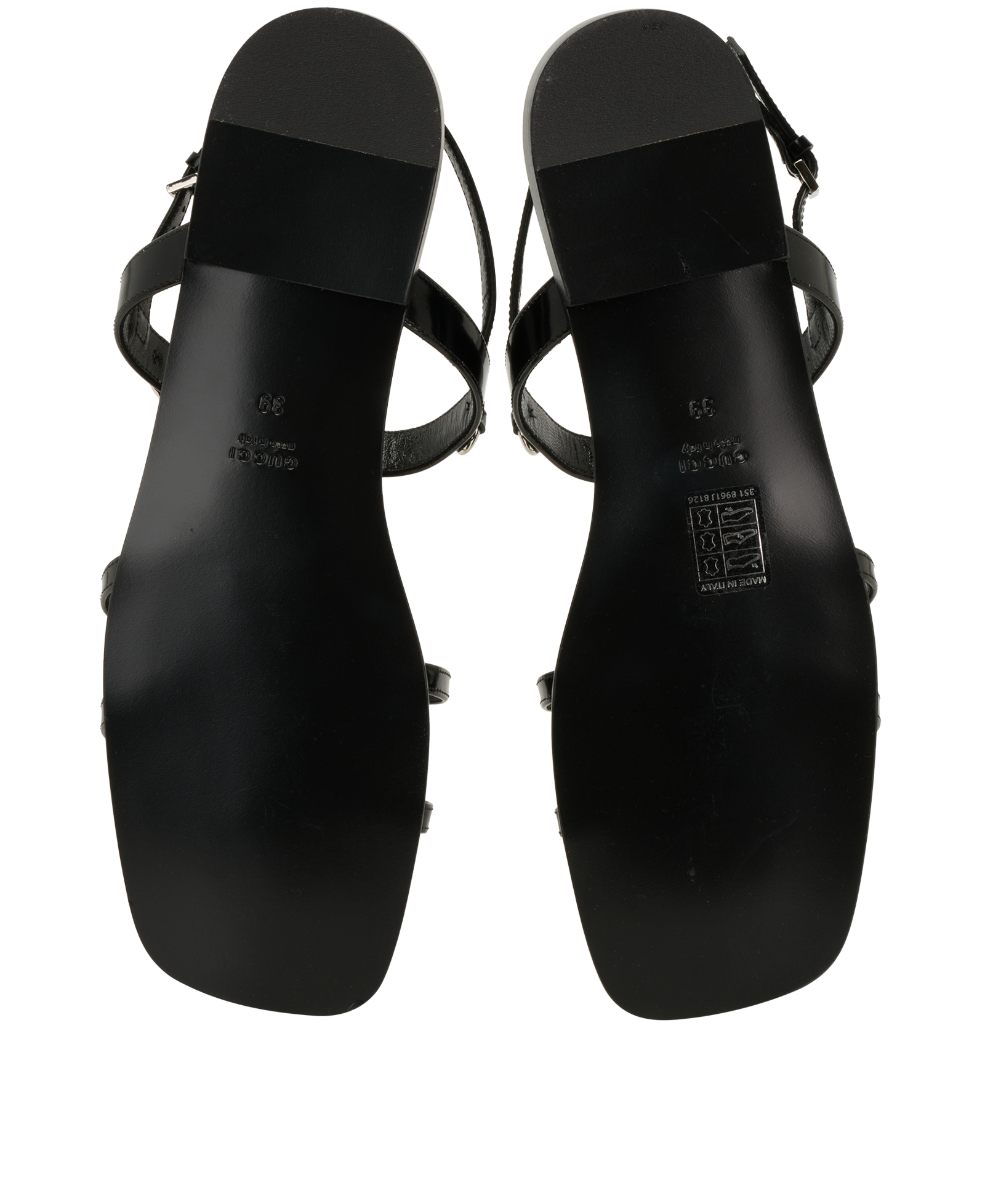 Gucci Horsebit Flat Sandals, &pound;350, Shoes, Black, Leather, Top view