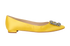 Manolo Blahnik Hangisi Embellished Ballet Flats, &pound;495, Shoes, Yellow, Satin, Front view