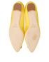 Manolo Blahnik Hangisi Embellished Ballet Flats, &pound;495, Shoes, Yellow, Satin, Top view