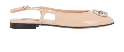 Gucci Harlow Slingback Flats, &pound;395, Shoes, Pink, Patent Leather, Front view