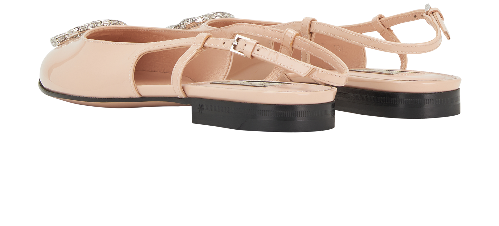 Gucci Harlow Slingback Flats, &pound;395, Shoes, Pink, Patent Leather, Back view