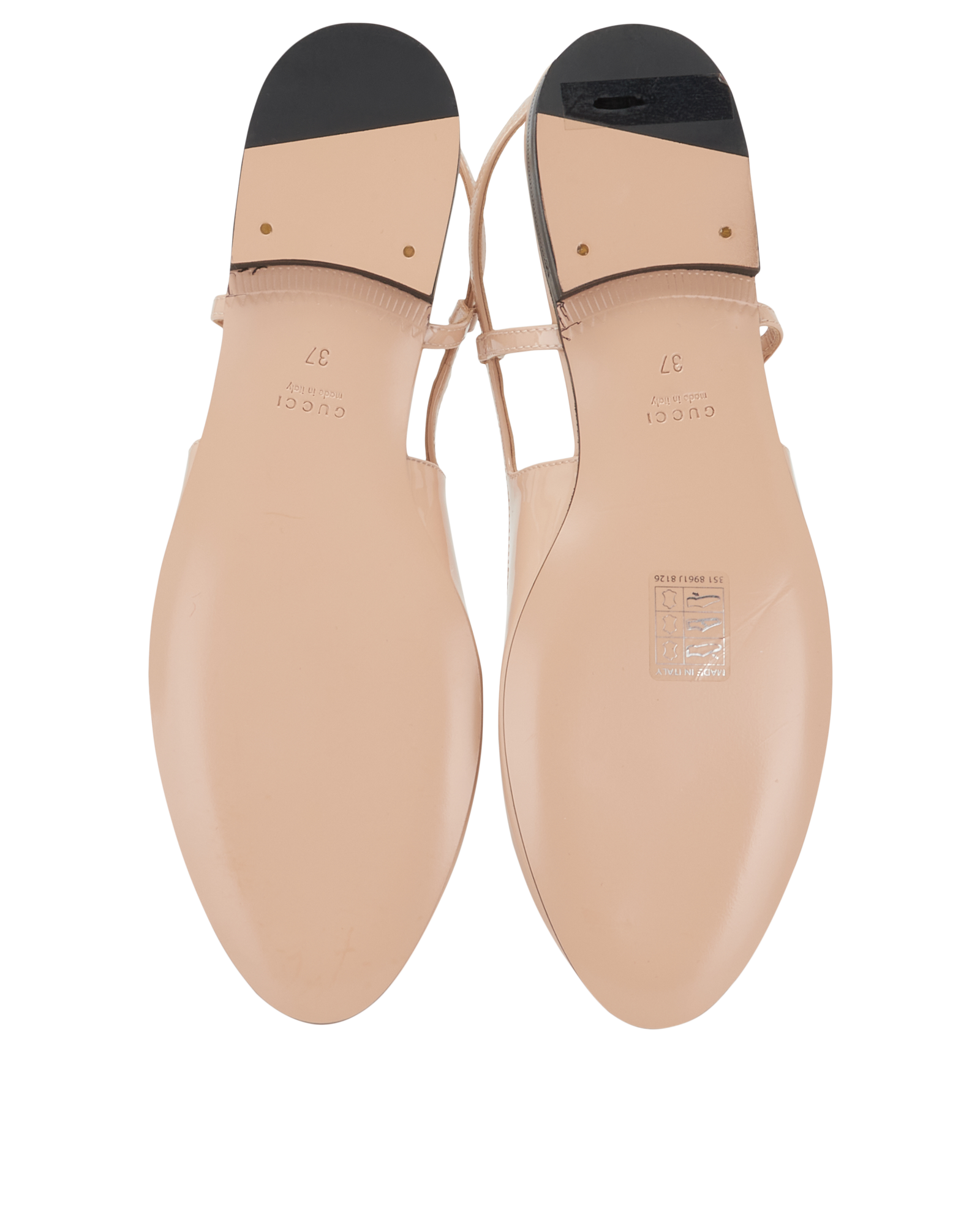 Gucci Harlow Slingback Flats, &pound;395, Shoes, Pink, Patent Leather, Top view