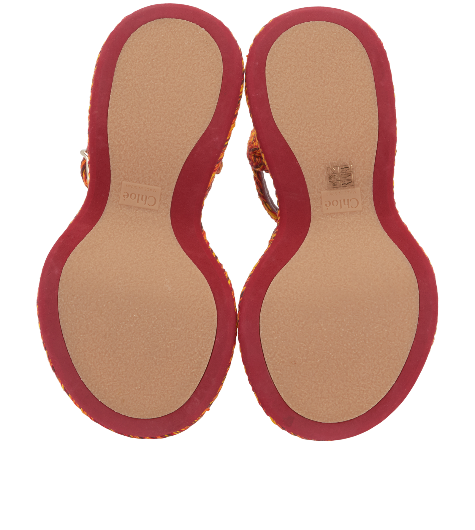 Chloe Meril Sandals, &pound;150, Shoes, Orange, Fabric/Leather, Top view
