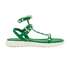 Valentino Rockstud Sandals, &pound;180, Shoes, Green, Suede, Front view