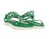 Valentino Rockstud Sandals, &pound;180, Shoes, Green, Suede, Side view