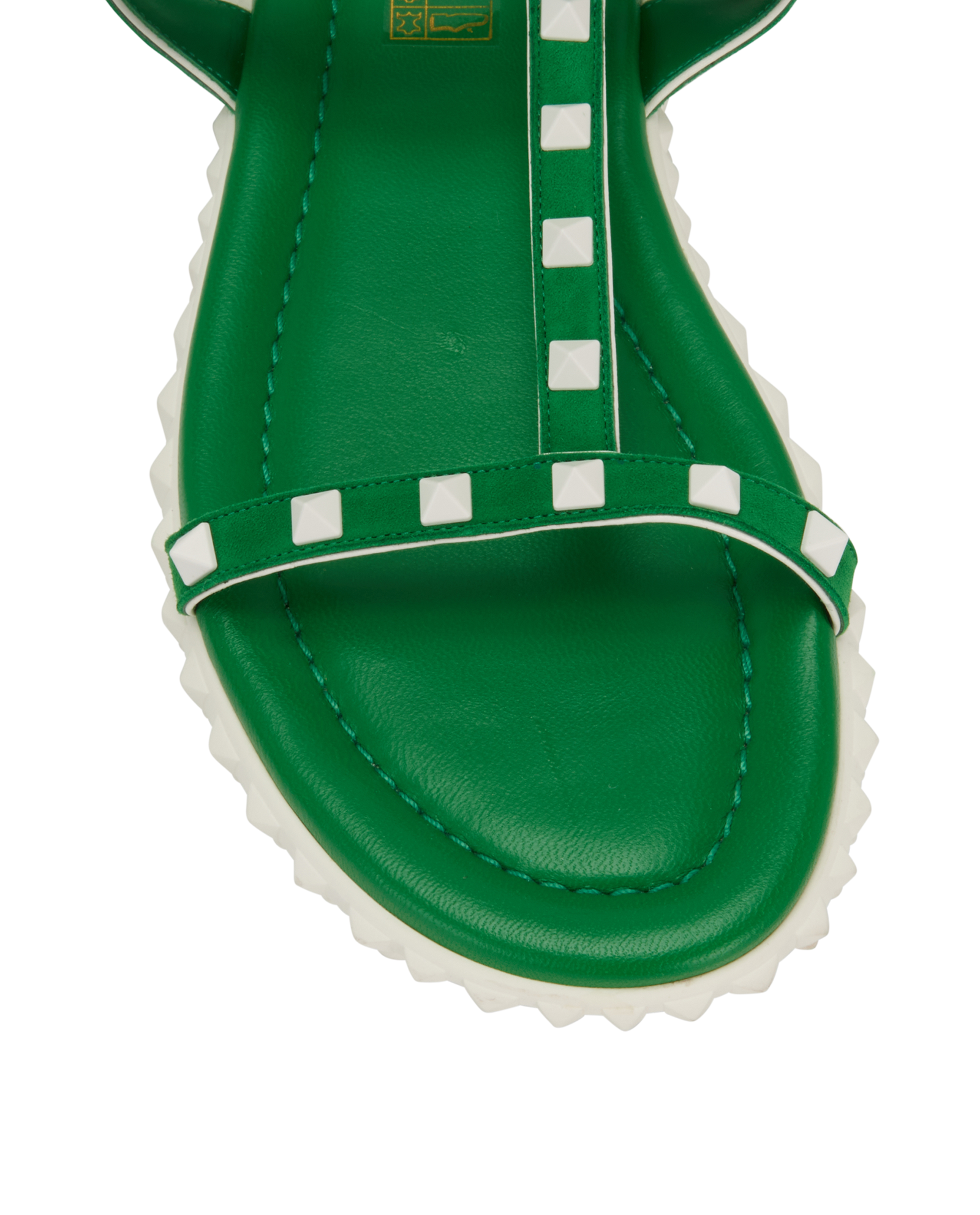 Valentino Rockstud Sandals, &pound;180, Shoes, Green, Suede, Other view