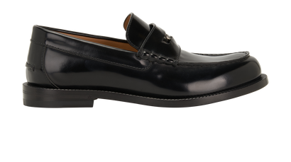 Gucci GG Brushed Loafers, &pound;350, Shoes, Black, Leather, Front view