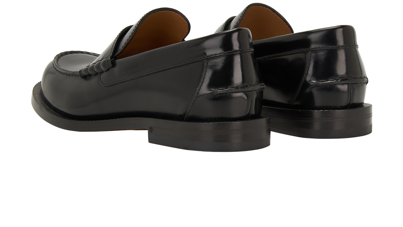 Gucci GG Brushed Loafers, &pound;350, Shoes, Black, Leather, Back view
