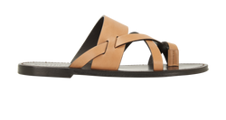 Saint Laurent Culver Slide Sandals, Mens, Leather, Black, UK10, DB/B, 3*
