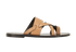 Saint Laurent Culver Slide Sandals, &pound;270, Shoes, Beige/Black, Leather, Front view