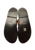 Saint Laurent Culver Slide Sandals, &pound;270, Shoes, Beige/Black, Leather, Top view