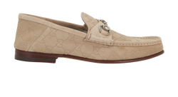 Gucci Horsebit Loafers, Mens, Suede, Beige, UK8, DB/B, 2*