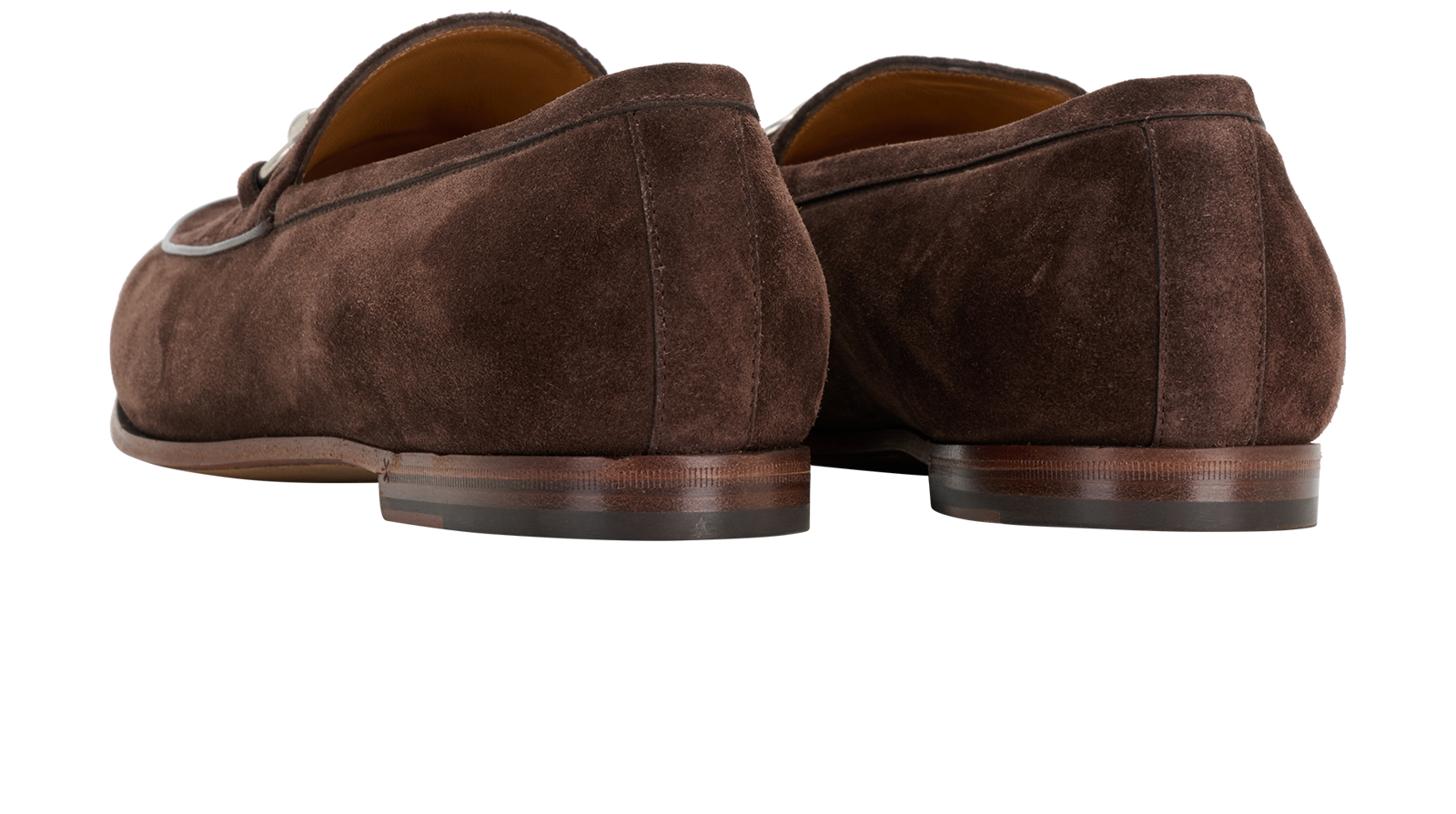 Gucci GG Horsebit Loafers, &pound;350, Shoes, Brown, Suede, Back view