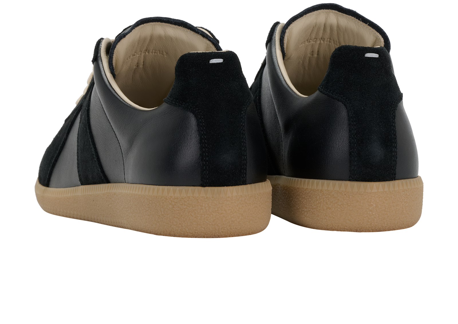 Maison Margiela Replica Trainers, &pound;320, Shoes, Black, Leather, Back view