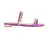 Aquazzura Crystal Flat Sandals, front view