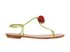 Aquazzura Manzanita Cherry Beaded Sandals, front view