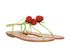 Aquazzura Manzanita Cherry Beaded Sandals, side view