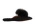 Aquazzura Foxy Suede Shearling Backless Flats, front view
