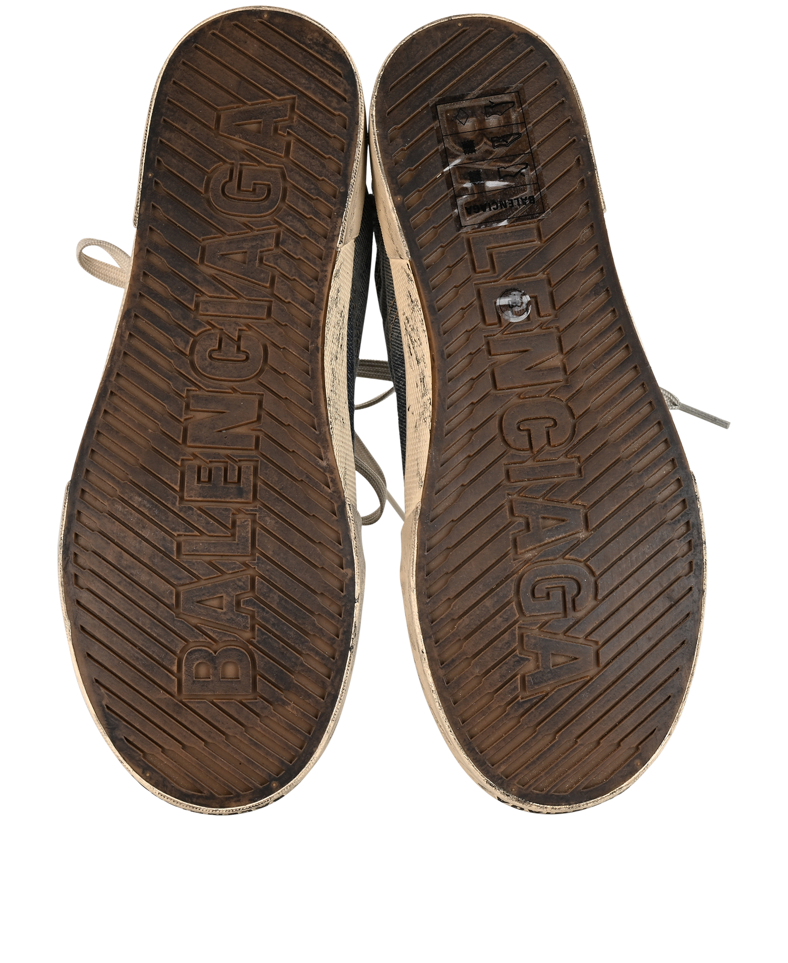 Balenciaga Paris Distressed Denim Mules, &pound;250, Shoes, Blue, Denim/Fabric, Top view