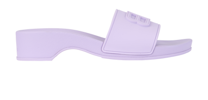 Balenciaga BB Logo Pool Slides, front view