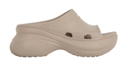 Balenciaga Pool 65 Reflective Sliders, Rubber, Beige, UK3, B, 3*