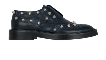 Balenciaga Studded Derby, &pound;150, Shoes, Black, Leather, Front view