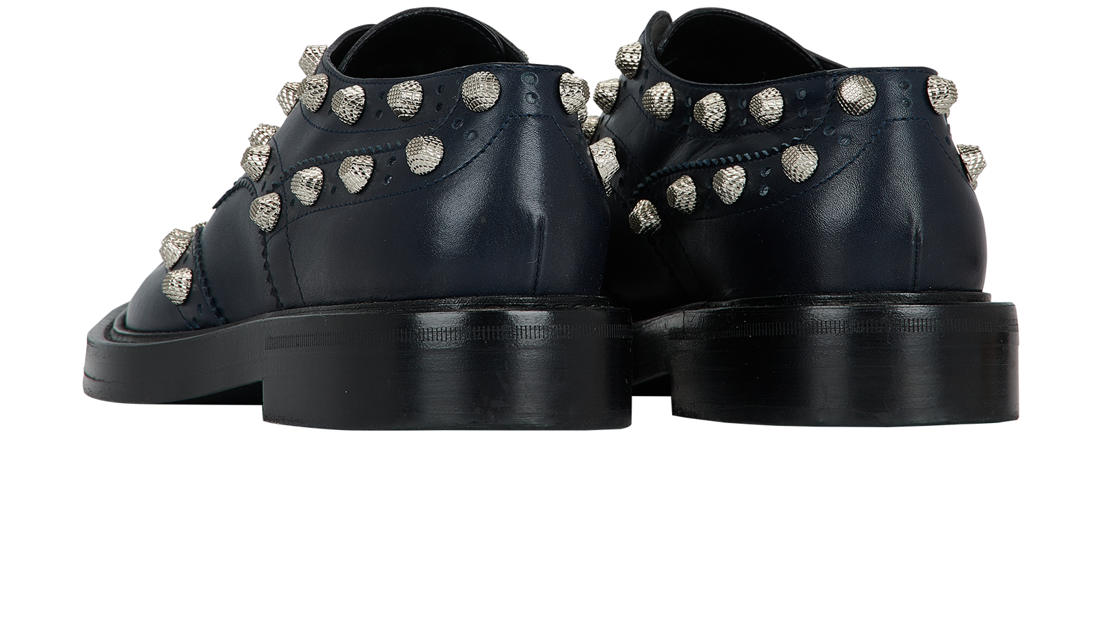 Balenciaga Studded Derby, &pound;150, Shoes, Black, Leather, Back view