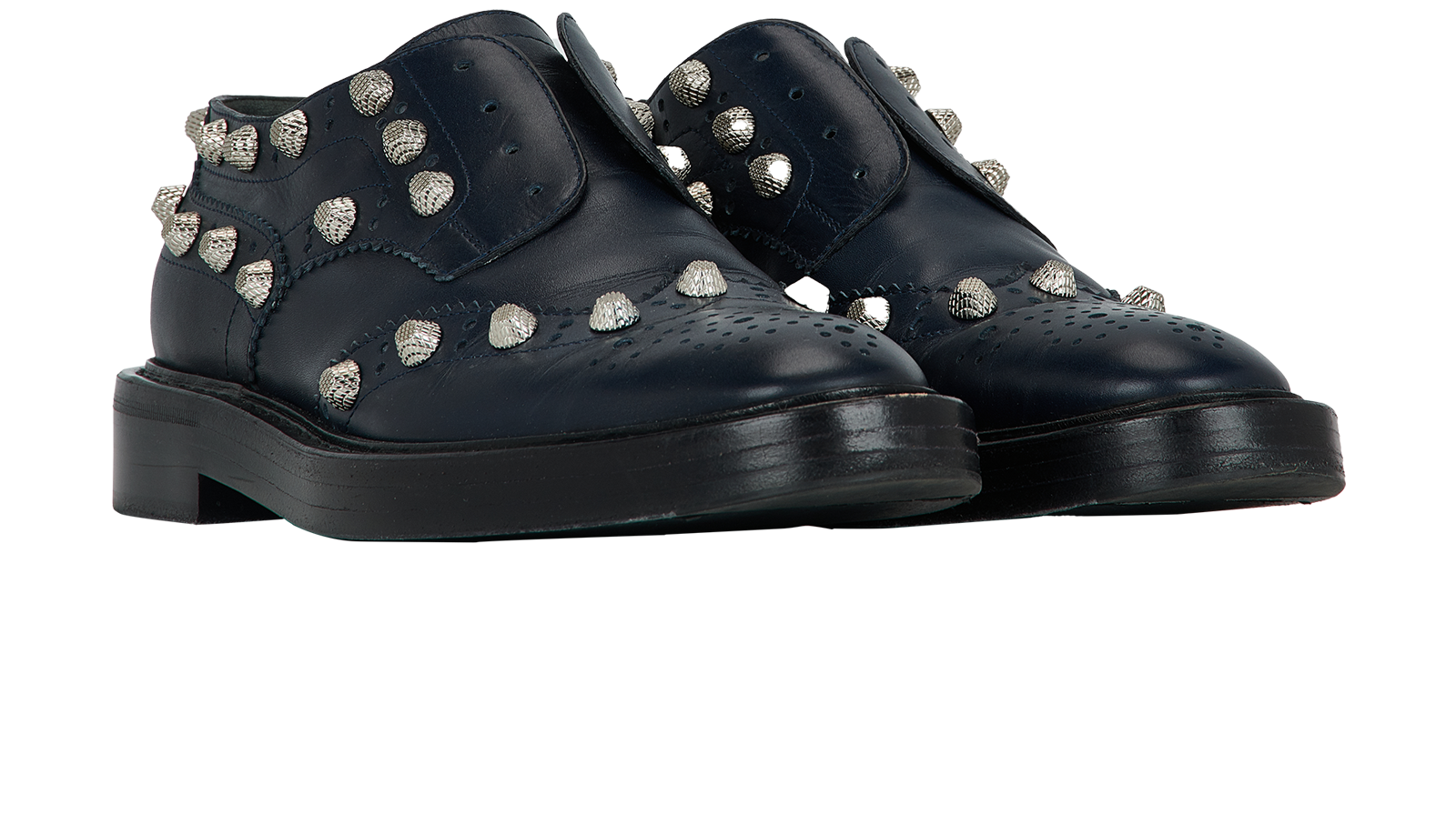 Balenciaga Studded Derby, &pound;150, Shoes, Black, Leather, Side view