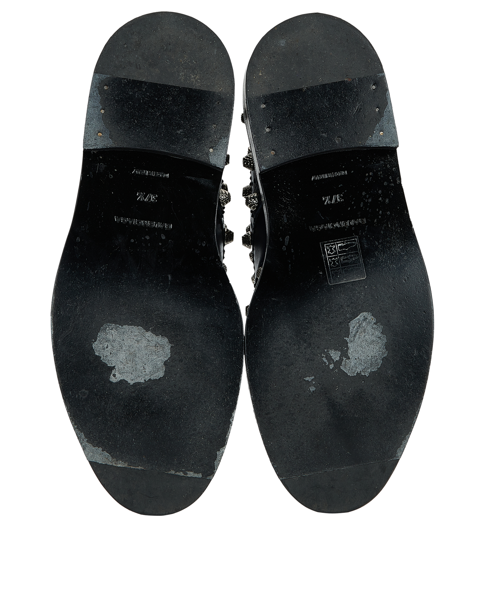 Balenciaga Studded Derby, &pound;150, Shoes, Black, Leather, Top view