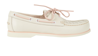 Bottega Veneta Intrecciato Deck Shoes, front view