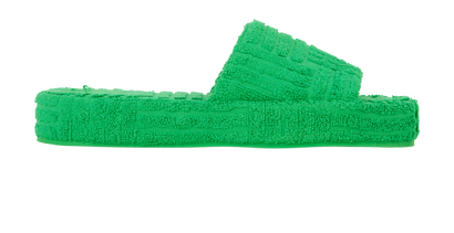 Bottega Veneta Resort Sliders, &pound;150, Shoes, Green, Fabric, Front view