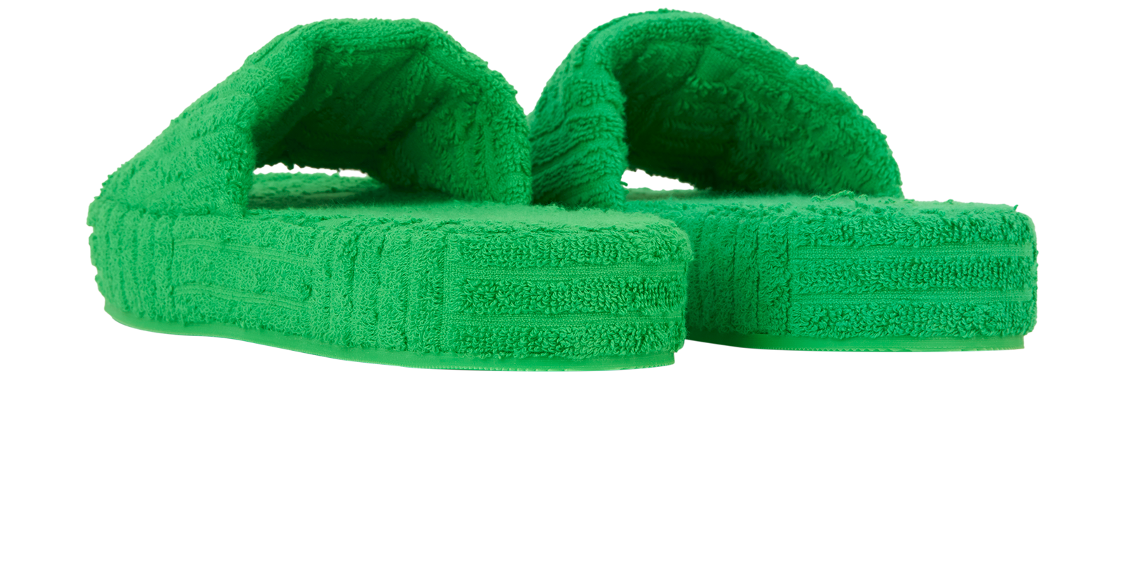 Bottega Veneta Resort Sliders, &pound;150, Shoes, Green, Fabric, Back view