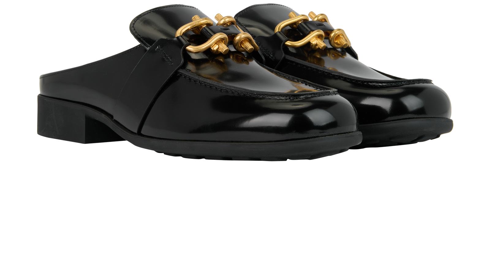 Bottega Veneta Monsieur Mules, &pound;280, Shoes, Black, Leather, Side view