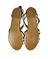 Bottega Veneta Brown Flat Sandals, top view