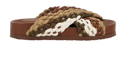 Bottega Veneta Tarik Slide, &pound;295, Shoes, Brown, Leather, Front view