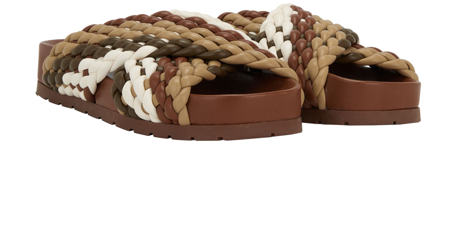 Bottega Veneta Tarik Slide, &pound;295, Shoes, Brown, Leather, Side view
