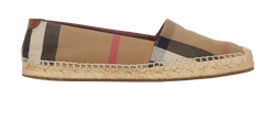 Burberry Check Espadrilles, Canvas/Raffia, Beige, UK6, B, 3*