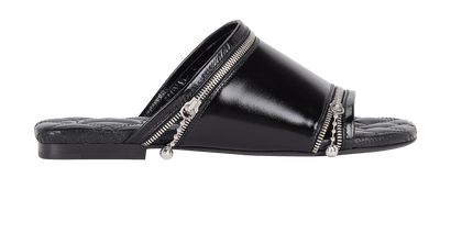 Burberry Zip Flat Sandals, front view