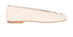 Burberry Sadler Zip Flats, Leather, Beige, UK3.5, DB/B, 4*