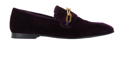 Burberry Velvet Chain Loafers, front view