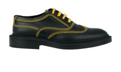 Burberry Yellow Stitch Brogues, Leather, Black, UK4, 3*